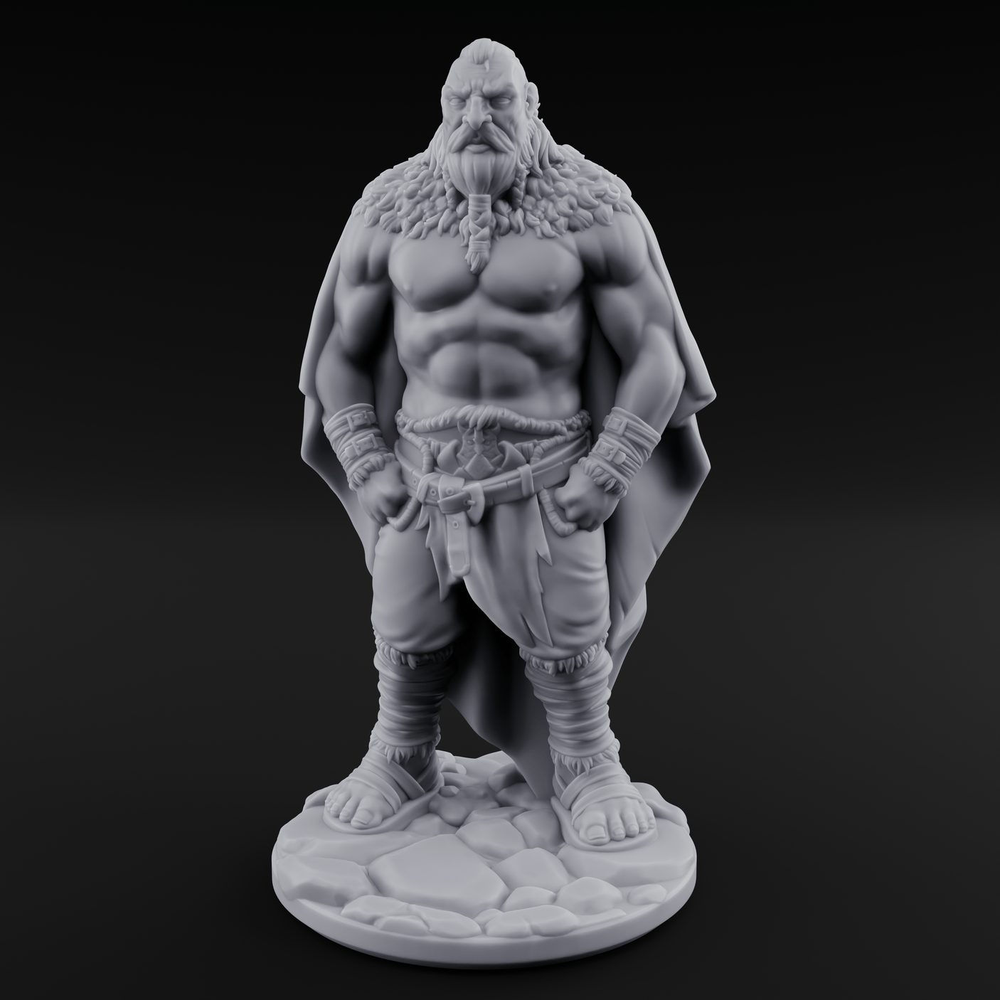 Belt Gripping Human Barbarian A Miniature for Dungeons and Dragons, Pathfinder or other TTRPGs