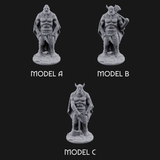 Belt Gripping Human Barbarians Miniature for Dungeons and Dragons, Pathfinder or other TTRPGs