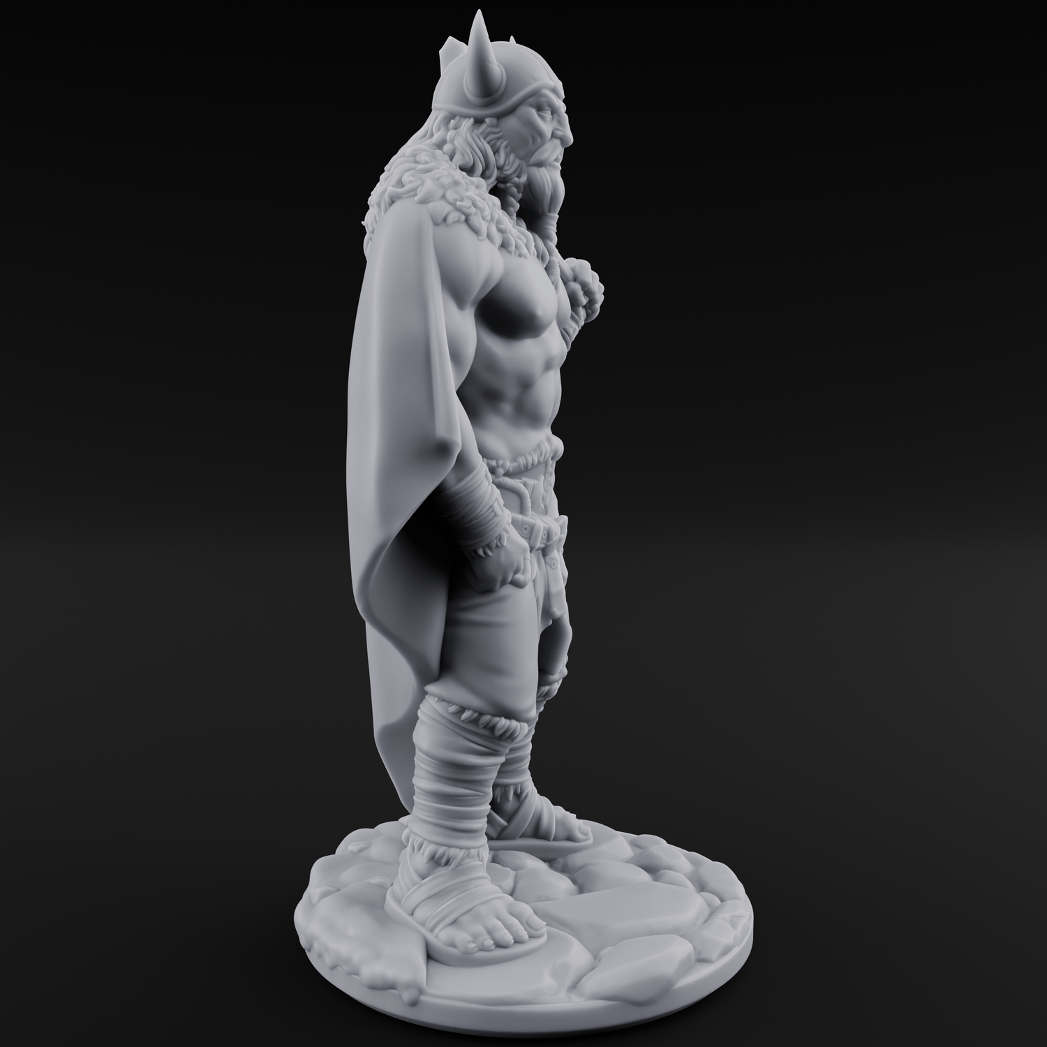 Belt Gripping Human Barbarian B Miniature for Dungeons and Dragons, Pathfinder or other TTRPGs