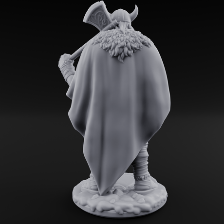 Belt Gripping Human Barbarian B Miniature for Dungeons and Dragons, Pathfinder or other TTRPGs