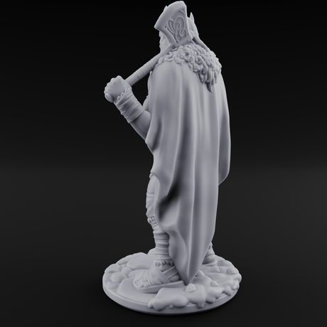 Belt Gripping Human Barbarian B Miniature for Dungeons and Dragons, Pathfinder or other TTRPGs