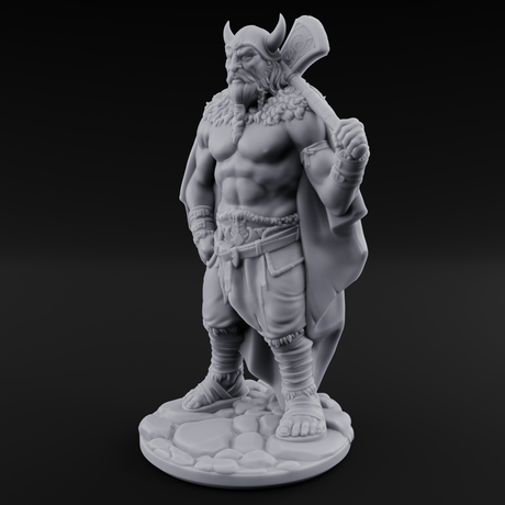 Belt Gripping Human Barbarian B Miniature for Dungeons and Dragons, Pathfinder or other TTRPGs