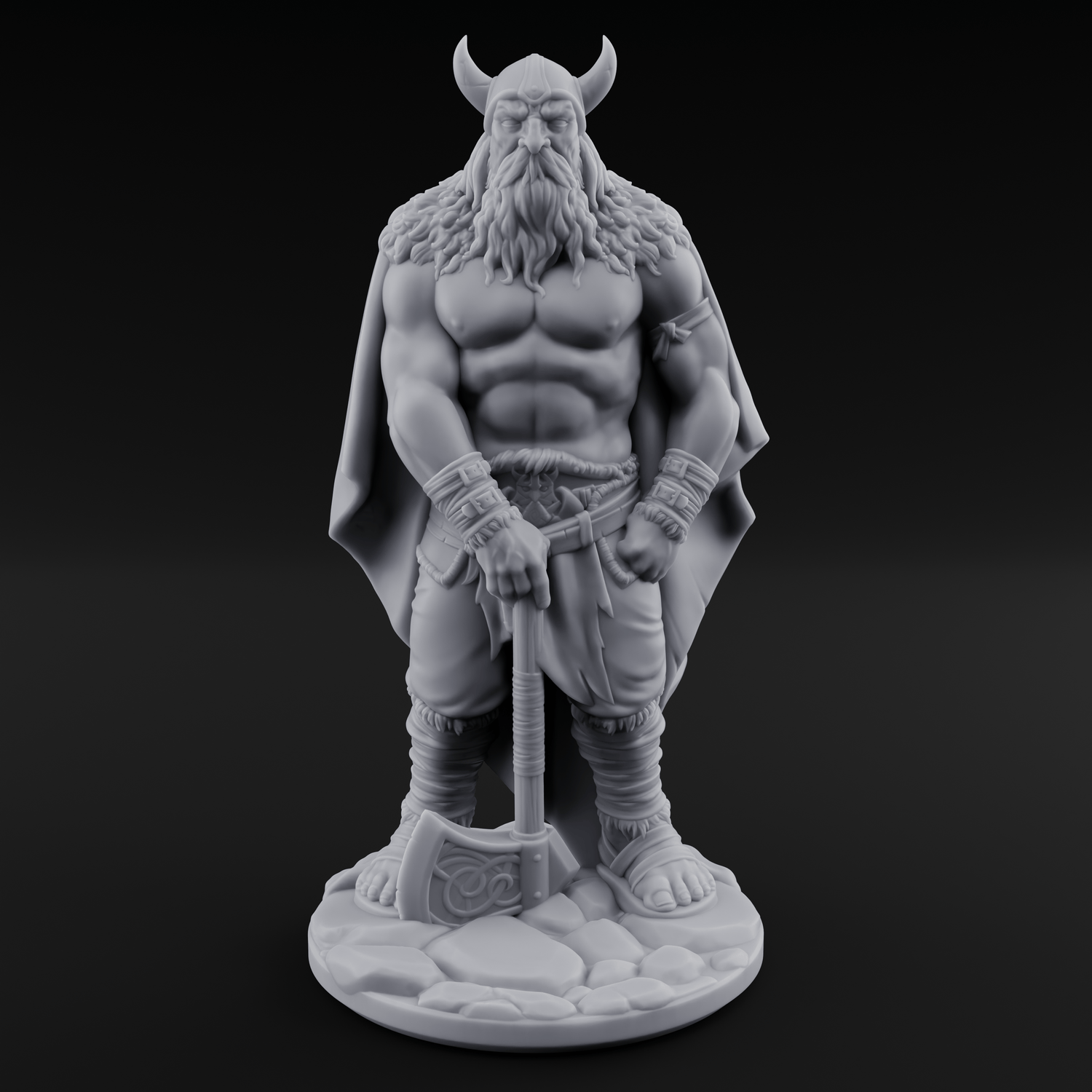 Belt Gripping Human Barbarians Miniature for Dungeons and Dragons, Pathfinder or other TTRPGs