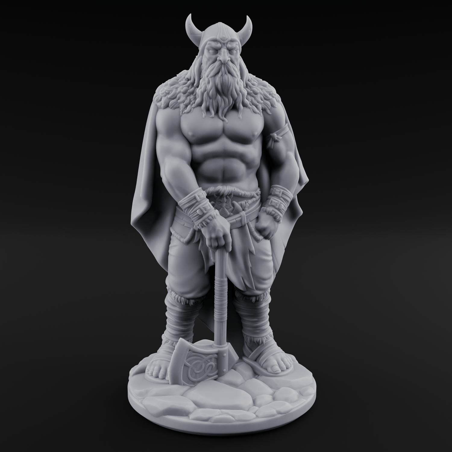 Belt Gripping Human Barbarians Miniature for Dungeons and Dragons, Pathfinder or other TTRPGs