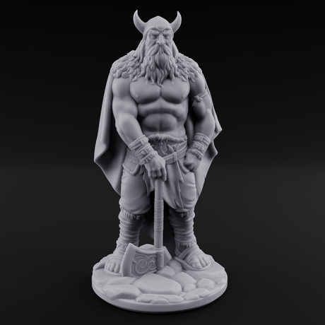 Belt Gripping Human Barbarians Miniature for Dungeons and Dragons, Pathfinder or other TTRPGs