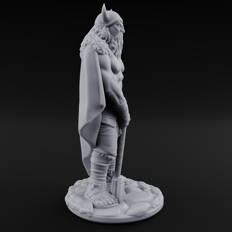 Belt Gripping Human Barbarian C Miniature for Dungeons and Dragons, Pathfinder or other TTRPGs