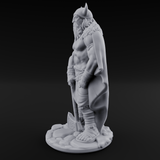 Belt Gripping Human Barbarian C Miniature for Dungeons and Dragons, Pathfinder or other TTRPGs