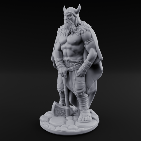 Belt Gripping Human Barbarian C Miniature for Dungeons and Dragons, Pathfinder or other TTRPGs