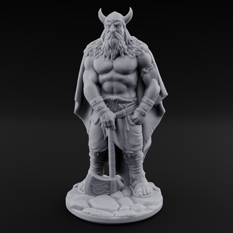 Belt Gripping Human Barbarian C Miniature for Dungeons and Dragons, Pathfinder or other TTRPGs