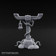 Vine-Coiled Lantern-Swaying Torii Lamp Post Miniature for Dungeons and Dragons, Pathfinder or other TTRPGs
