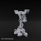 Vine-Coiled Lantern-Swaying Torii Lamp Post Miniature for Dungeons and Dragons, Pathfinder or other TTRPGs