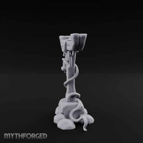 Vine-Coiled Lantern-Swaying Torii Lamp Post Miniature for Dungeons and Dragons, Pathfinder or other TTRPGs