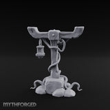 Vine-Coiled Lantern-Swaying Torii Lamp Post Miniature for Dungeons and Dragons, Pathfinder or other TTRPGs