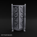 Vine-Relief Double-Paneled Noble Dresser Miniature for Dungeons and Dragons, Pathfinder or other TTRPGs