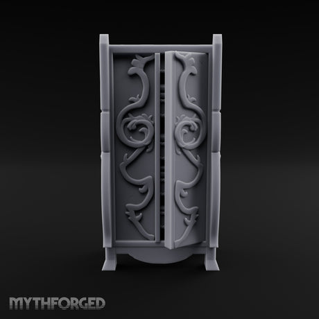 Vine-Relief Double-Paneled Noble Dresser Miniature for Dungeons and Dragons, Pathfinder or other TTRPGs