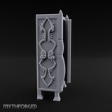 Vine-Relief Double-Paneled Noble Dresser Miniature for Dungeons and Dragons, Pathfinder or other TTRPGs