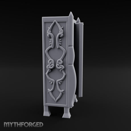 Vine-Relief Double-Paneled Noble Dresser Miniature for Dungeons and Dragons, Pathfinder or other TTRPGs