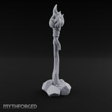 Vine-Twisted Stone-Based Standing Torch Post gallery 1
