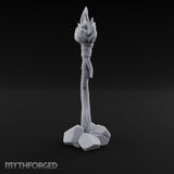 Vine-Twisted Stone-Based Standing Torch Post gallery 2