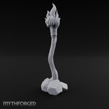 Vine-Twisted Stone-Based Standing Torch Post gallery 4