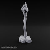 Vine-Twisted Stone-Based Standing Torch Post gallery 5