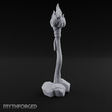 Vine-Twisted Stone-Based Standing Torch Post gallery 6