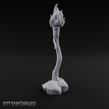 Vine-Twisted Stone-Based Standing Torch Post gallery 7
