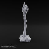 Vine-Twisted Stone-Based Standing Torch Post gallery 9