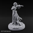Violin Playing Cloak Trailing Elf Bard Miniature for Dungeons and Dragons, Pathfinder or other TTRPGs