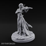Violin Playing Cloak Trailing Elf Bard Miniature for Dungeons and Dragons, Pathfinder or other TTRPGs