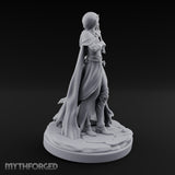 Violin Playing Cloak Trailing Elf Bard Miniature for Dungeons and Dragons, Pathfinder or other TTRPGs