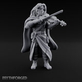 Violin Sawing Human Bard Miniature for Dungeons and Dragons, Pathfinder or other TTRPGs