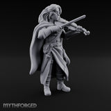 Violin Sawing Human Bard Miniature for Dungeons and Dragons, Pathfinder or other TTRPGs