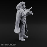 Violin Sawing Human Bard Miniature for Dungeons and Dragons, Pathfinder or other TTRPGs