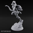Leaping Into Action Elf Ranger Miniature for Dungeons and Dragons, Pathfinder or other TTRPGs