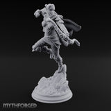 Leaping Into Action Elf Ranger Miniature for Dungeons and Dragons, Pathfinder or other TTRPGs