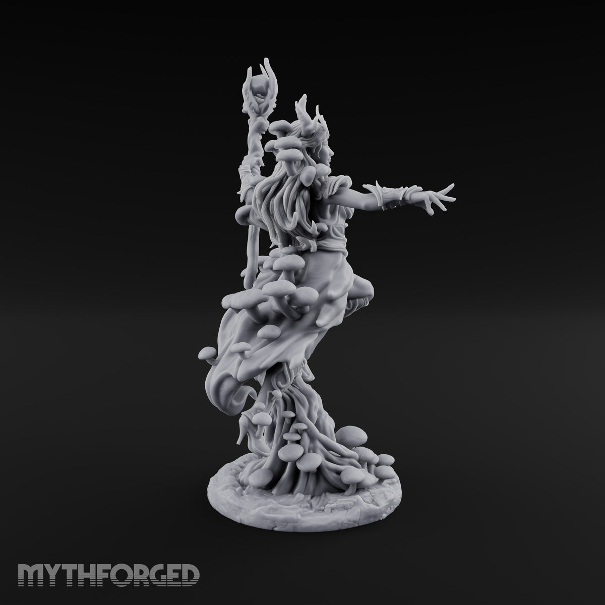The Forest Floor Followed Her Up Dryad Fungal Druid