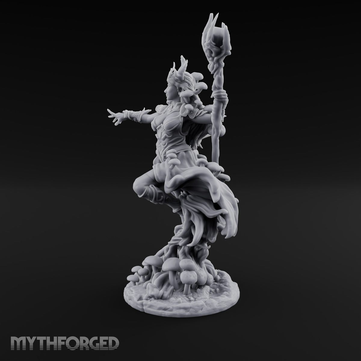 The Forest Floor Followed Her Up Dryad Fungal Druid
