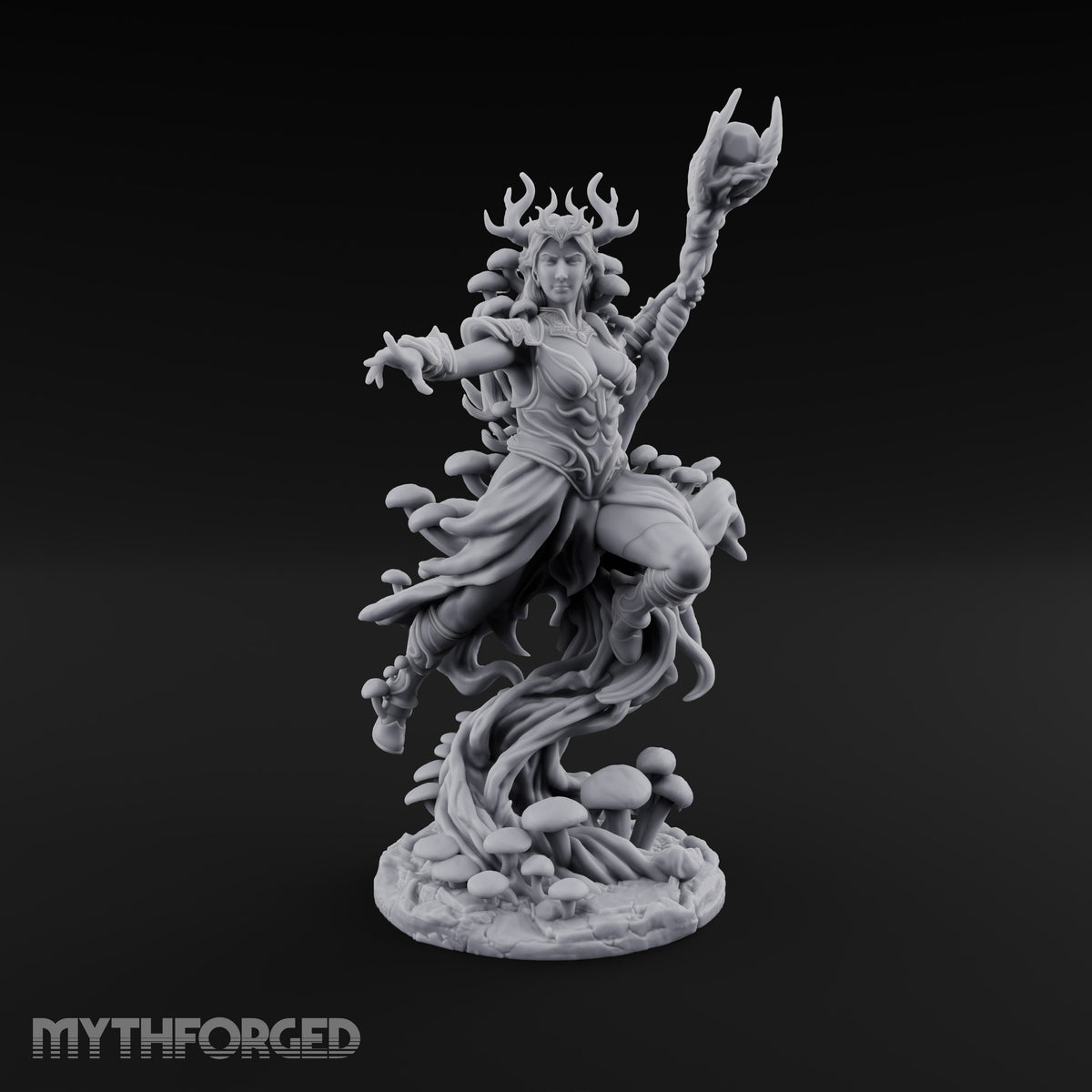 The Forest Floor Followed Her Up Dryad Fungal Druid