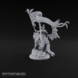 Steel, Feather and Fang Human Winged Hussar on Dire Wolf A