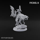 Steel, Feather and Fang Human Winged Hussars on Dire Wolves — B