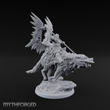 Steel, Feather and Fang Human Winged Hussar on Dire Wolf D