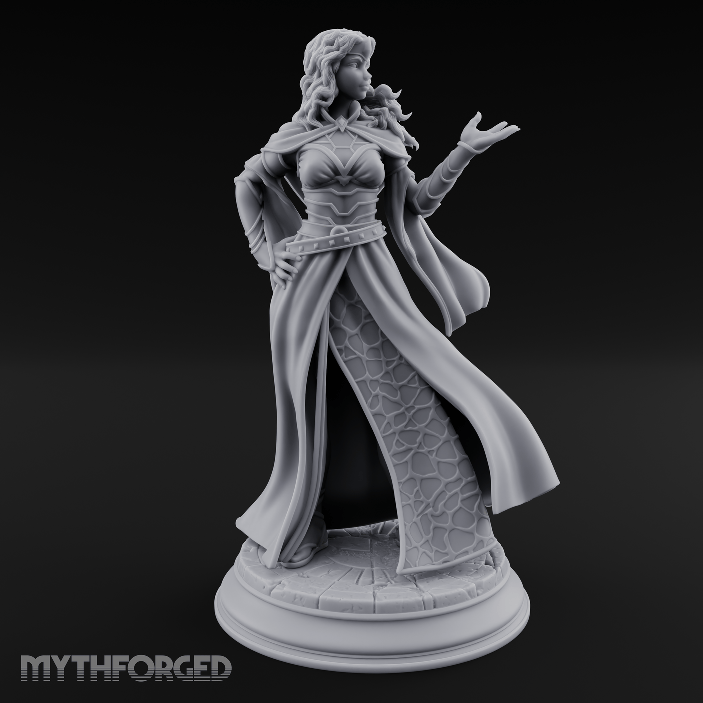Cloak Billowing Majestically Human Noble Miniature for Dungeons and Dragons, Pathfinder or other TTRPGs