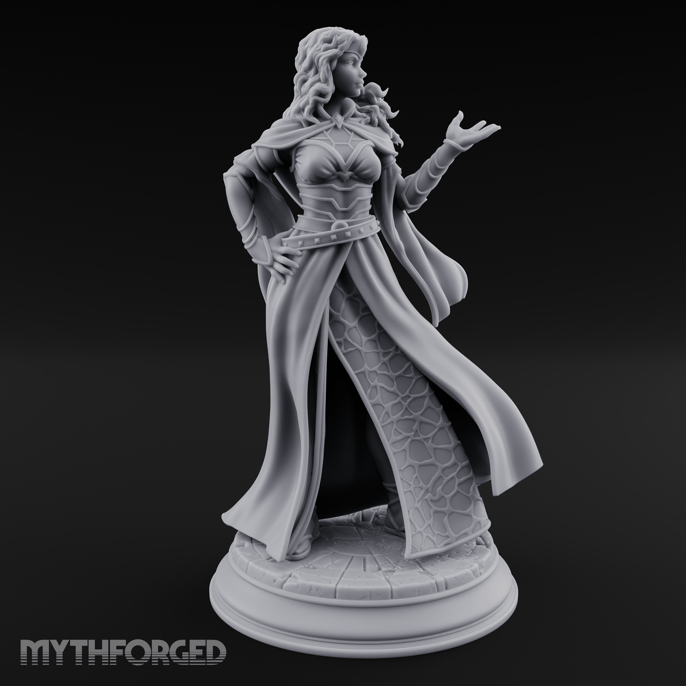 Cloak Billowing Majestically Human Noble Miniature for Dungeons and Dragons, Pathfinder or other TTRPGs