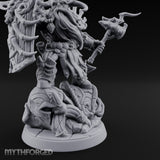 Axe Raising Ancestral Dwarf DraugrWarlord Miniature for Dungeons and Dragons, Pathfinder or other TTRPGs