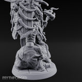 Axe Raising Ancestral Dwarf DraugrWarlord Miniature for Dungeons and Dragons, Pathfinder or other TTRPGs