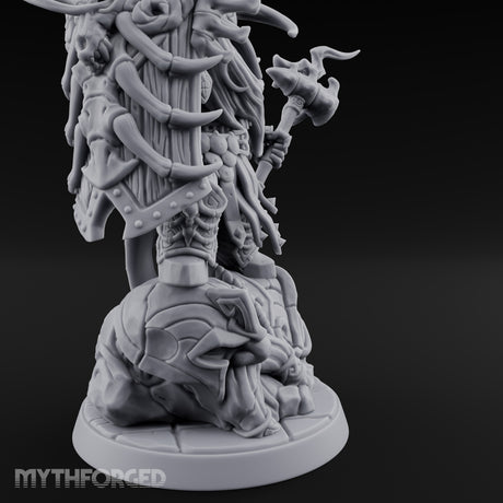 Axe Raising Ancestral Dwarf DraugrWarlord Miniature for Dungeons and Dragons, Pathfinder or other TTRPGs