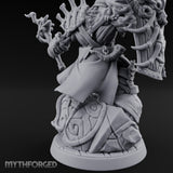 Axe Raising Ancestral Dwarf DraugrWarlord Miniature for Dungeons and Dragons, Pathfinder or other TTRPGs