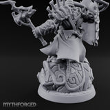 Axe Raising Ancestral Dwarf DraugrWarlord Miniature for Dungeons and Dragons, Pathfinder or other TTRPGs