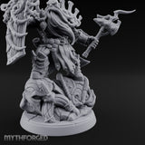 Axe Raising Ancestral Dwarf DraugrWarlord Miniature for Dungeons and Dragons, Pathfinder or other TTRPGs